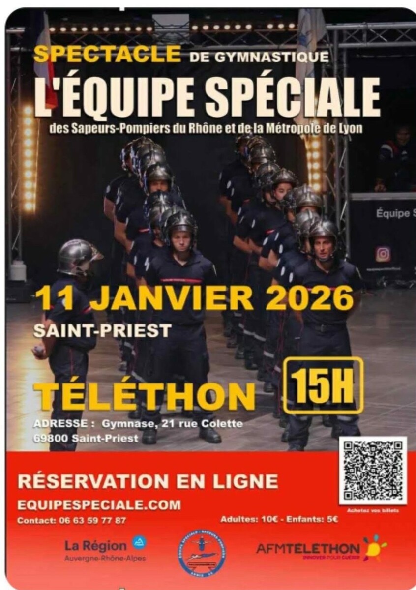 Téléthon : spectacle de l'Equipe Spéciale des Sapeurs-Pompiers